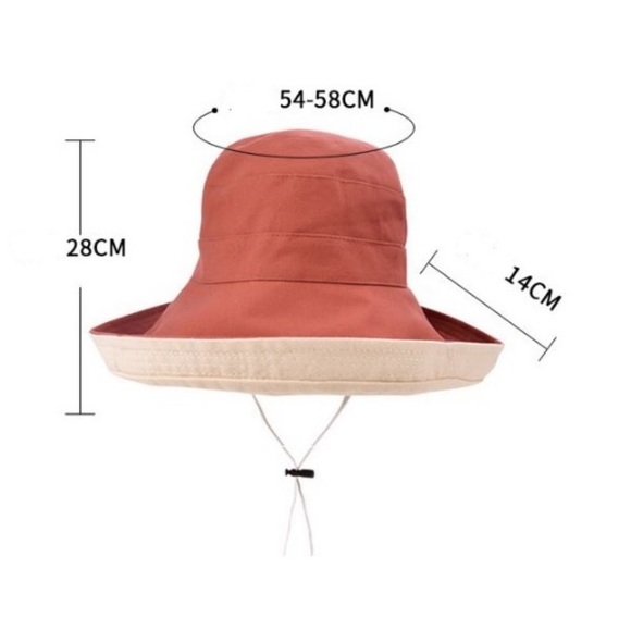 Reversible Bucket Hat Big Brim - Picture 5 of 5